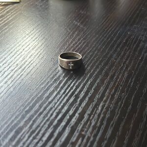 James Avery Silver Band with Cross